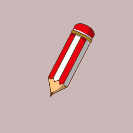 Pencil icon in flat style. Pencil vector illustration on isolated background.のイラスト素材