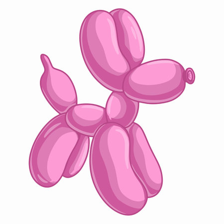 Illustration of pink balloons on a white background. Vector illustration.のイラスト素材