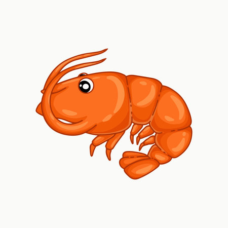 Lobster isolated on white background. Cute cartoon vector illustration.のイラスト素材