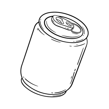 Soda can doodle vector icon. Drawing sketch illustration hand drawn line.のイラスト素材
