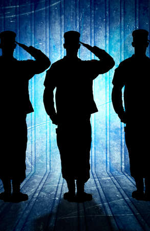 US Army soldier in Parade rest position. Back view, isolated on white backgroundの写真素材