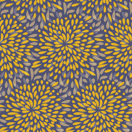 Seamless splattered fireworks vector pattern in orange and purpleのイラスト素材