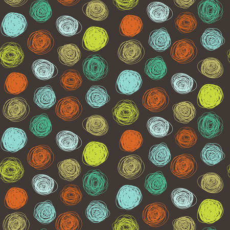 Colorful seamless abstract childish scribble vector pattern のイラスト素材