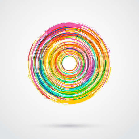 Abstract geometric circle backgroundのイラスト素材