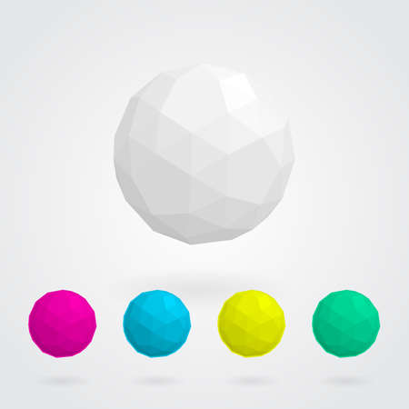 Abstract  sphere made of geometric shapes のイラスト素材