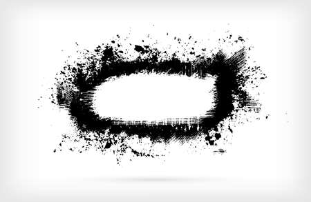 Grunge painted vector border for your designsのイラスト素材