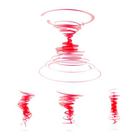 Set of vector  tornado iconsのイラスト素材