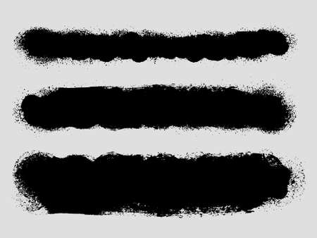 Grunge ink splattered background textures (divider, backdrop stripe , frame)のイラスト素材