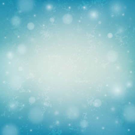 Blurred christmas background with bokeh and snowflakesのイラスト素材