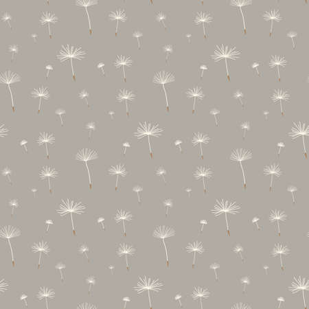 Seamless dandelion vector pattern