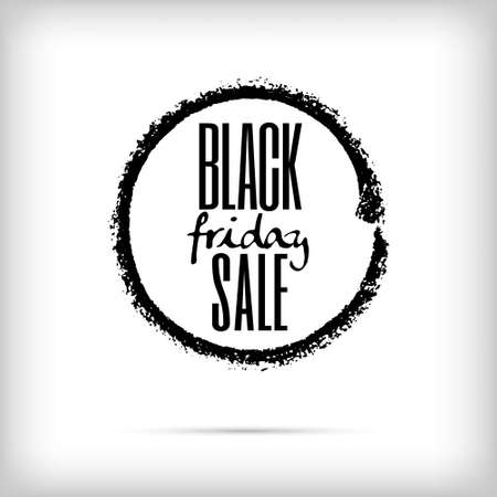 Black friday sales announcement in black charcoal frameのイラスト素材