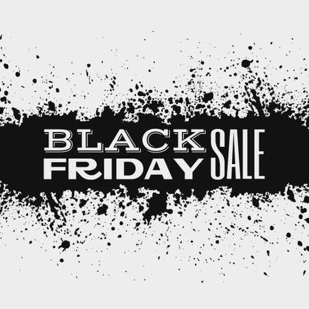 Black friday announcement on ink splatterのイラスト素材