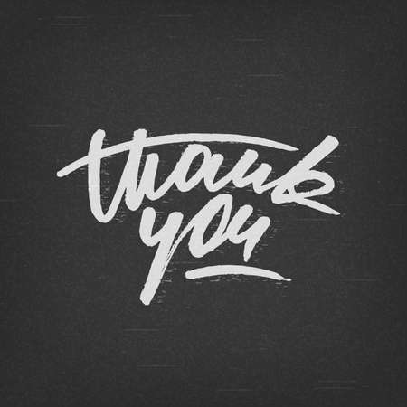Custom handwritten  "Thank you" card, grunge style letteringのイラスト素材