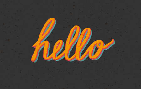 Custom stylized vintage Hello lettering