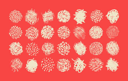Pen and Pencil scribble brush pack, various textures for illustration shadingのイラスト素材