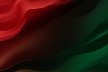 Black History Month or Juneteenth wallpaper, digital background in red, yellow, and green. Invitation, poster, brochure, announcement designの素材