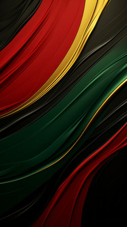 Black History Month or Juneteenth wallpaper, digital background in red, yellow and greenの素材