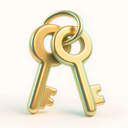 3D Holographic Key Iconの素材