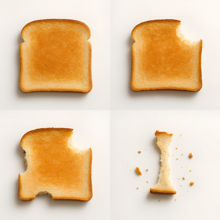 Realistic toasted Bread Bite Sequenceの素材