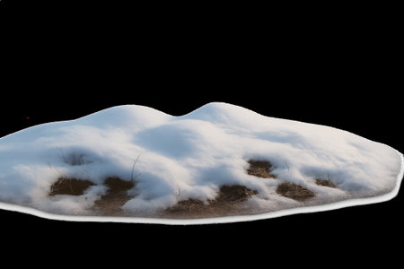Snow Surface PNG â Realistic Frozen Ground with Subtle Shadowの素材