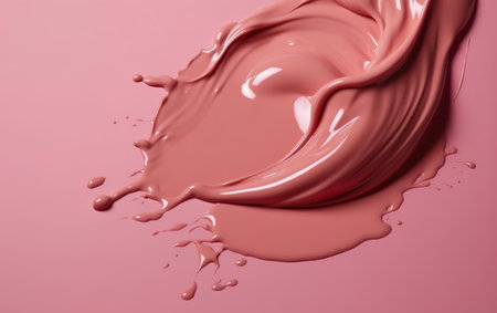 pink paint splashing on a pink background. 3d renderingの素材