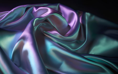 abstract background luxury cloth or liquid wave or wavy folds of grunge silk texture satin velvet material or luxurious Christmas background or elegant wallpaper designの素材