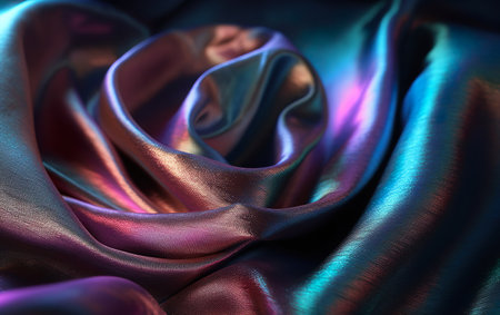 closeup of photo, beautiful color patterns, silk fabric texture backgroundの素材