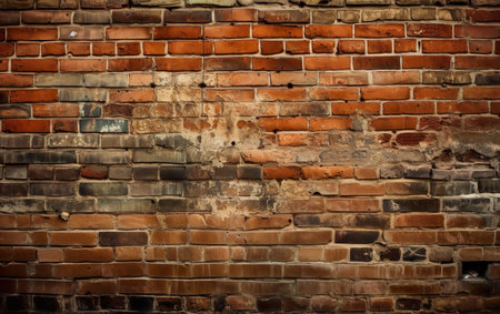 Old brick wall texture background for web site or mobile devices. close up.の素材