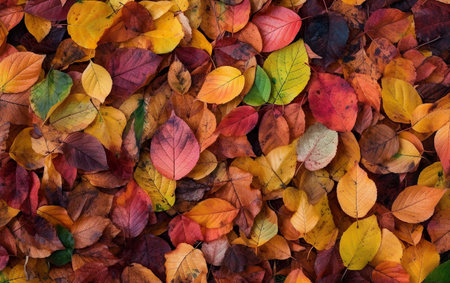 Colorful seasonal autumn background pattern. AI, Generative AIの素材