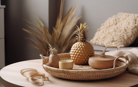 Modern minimal home interior design. AI, Generative AIの素材