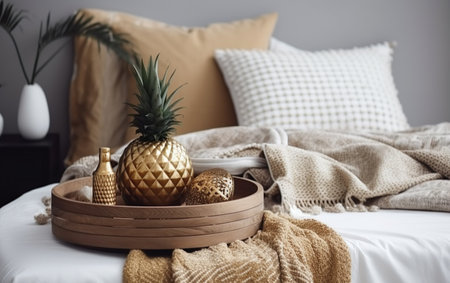 Modern minimal home interior design. AI, Generative AIの素材