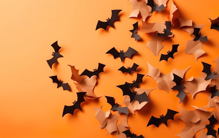 Happy halloween holiday concept. Halloween decoration. AI, Generative AIの素材