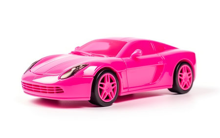 Car Sports Toy Vehicle isolated on a white background. AI, Generative AIの素材