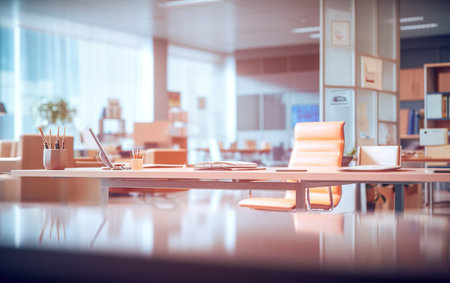 Abstract blurred office interior roomの素材