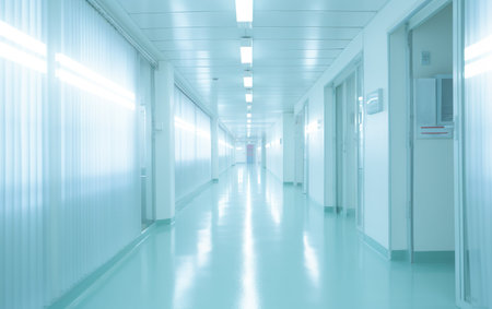 Blur image background of corridor in hospitalの素材