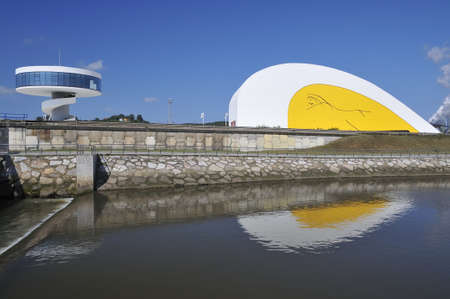 Aviles, Spain, June 18,2011 -Oscar Niemeyer international cultural centerのeditorial素材