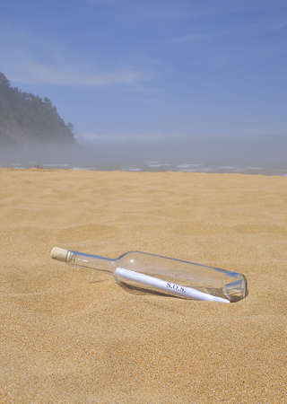 message in a bottle.の写真素材
