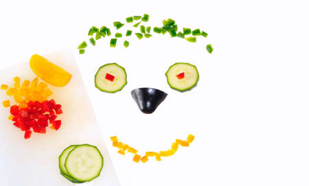 Cutting vegetables.の写真素材