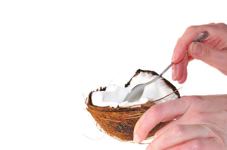 Eat coconut.の写真素材