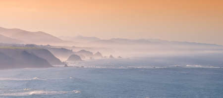 Fog on the cliffs.の写真素材