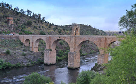 Bridge of Alcantara, Caceres, Spain.の写真素材