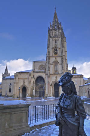 Cathedral of Oviedo, Asturias, Spain.の写真素材