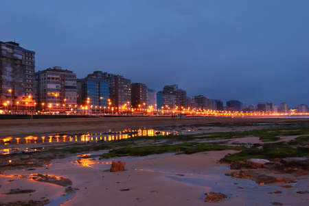 GijÃ³n, Asturias, Spain.の写真素材