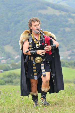 Carabanzo, Asturias, Spain - August 21, 2011 - Recreation of the battle between the Romans and...