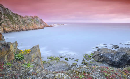 Coastal landscape in spring.