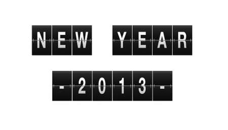 Illustration of a sign with the phrase New Year 2013 
