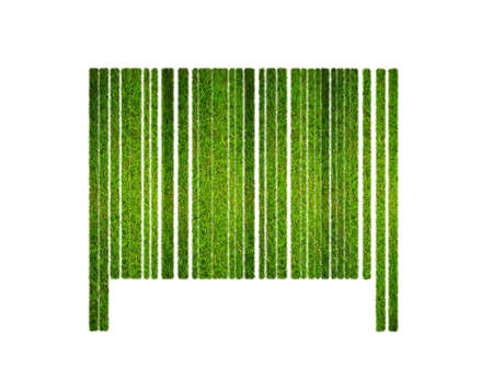 Illustration with a nature barcode and grass の写真素材