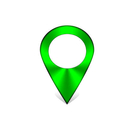 Illustration with icon web navigation green on white background の写真素材
