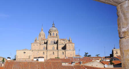 View of a Salamanca cathedral in Spain の写真素材