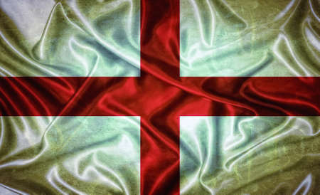 Illustration with an old vintage flag of  England  の写真素材